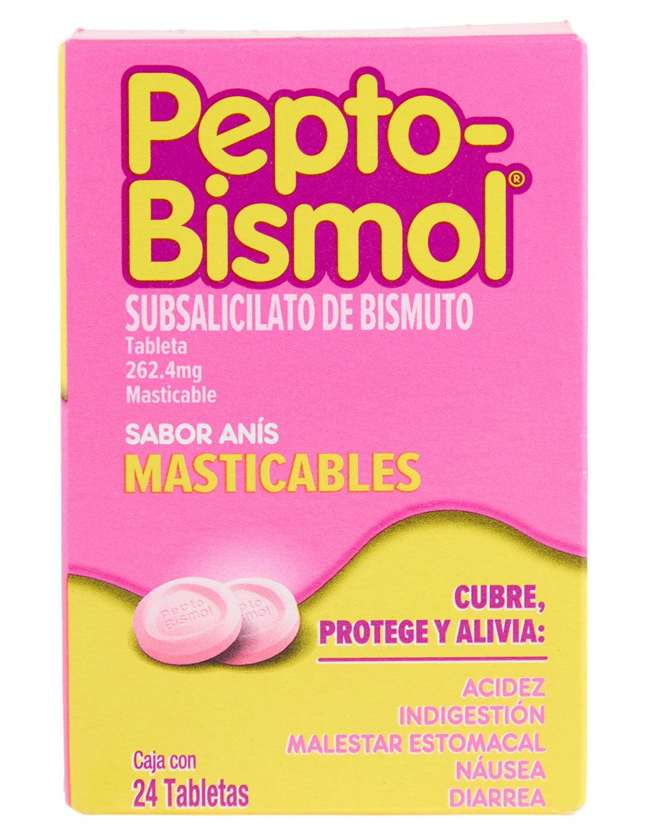 Tabletas para malestar estomacal Pepto-Bismol