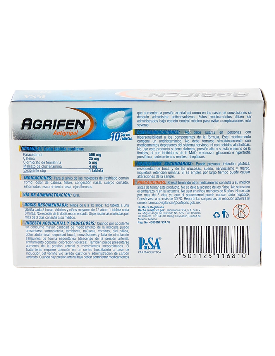 Pastilla para gripe Agrifen 3
