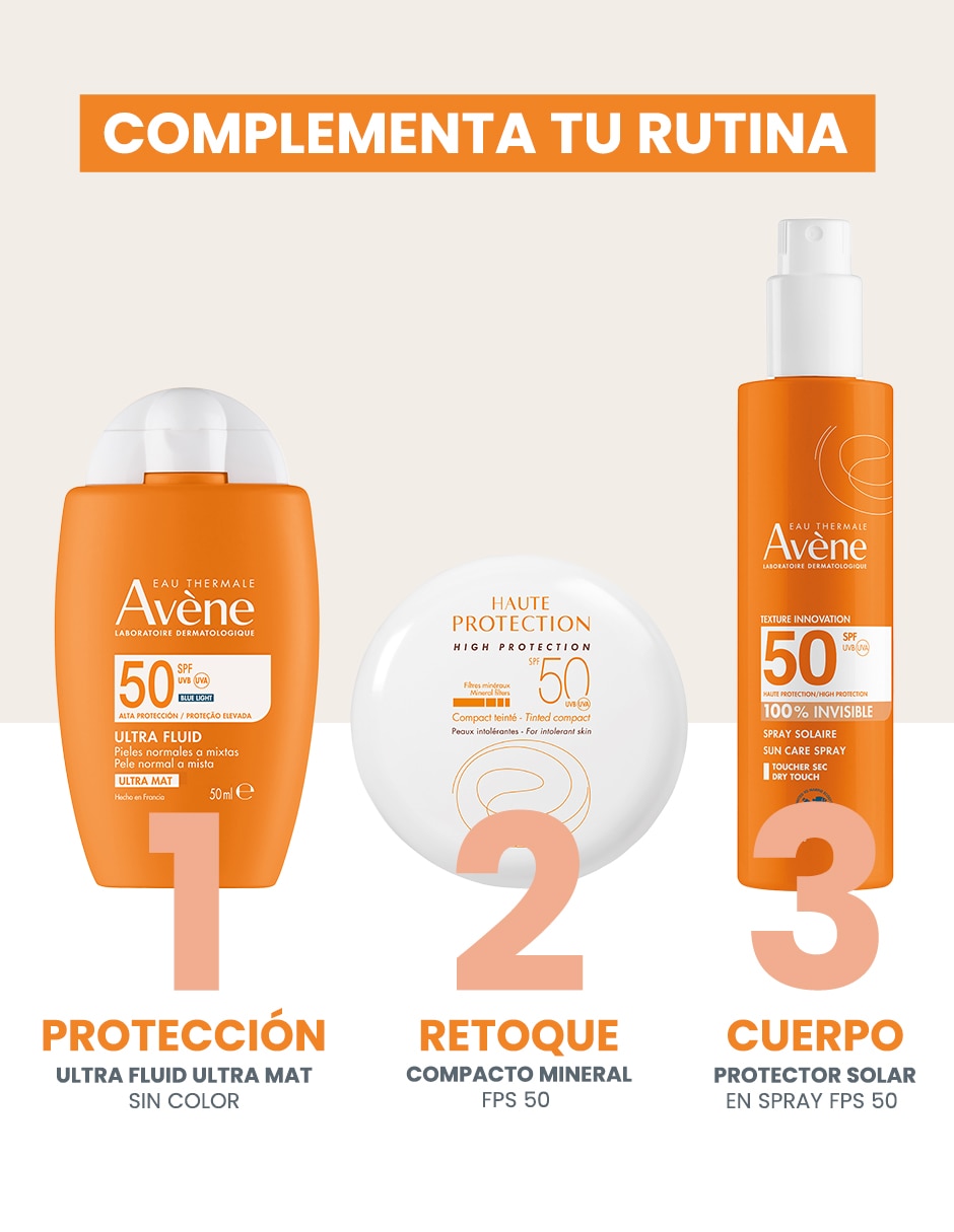 Protector solar FPS 50 compacto mineral tono arena maquillaje Avène 10 g 8