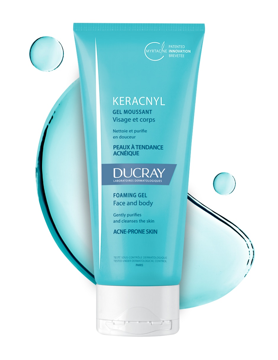 Aceite corporal facial y corporal gel espumoso para piel grasa con tendencia acnéica 200 ml Keracnyl para acné 2