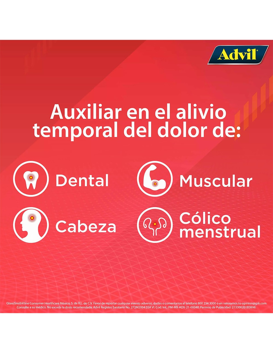 Cápsulas para dolor de cabeza y migraña Advil 4