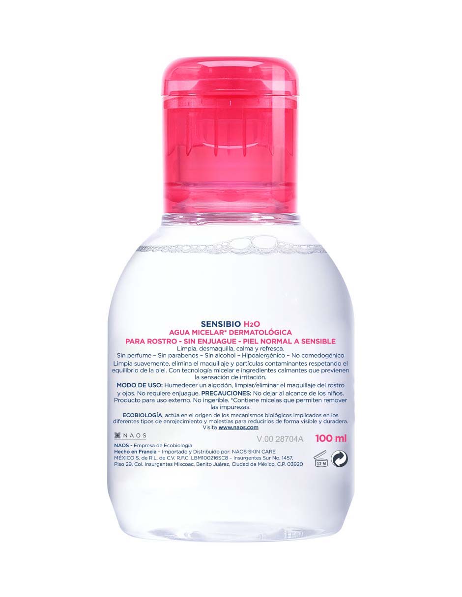 Limpiador facial Sensibio H2O Bioderma para calmar la piel 2