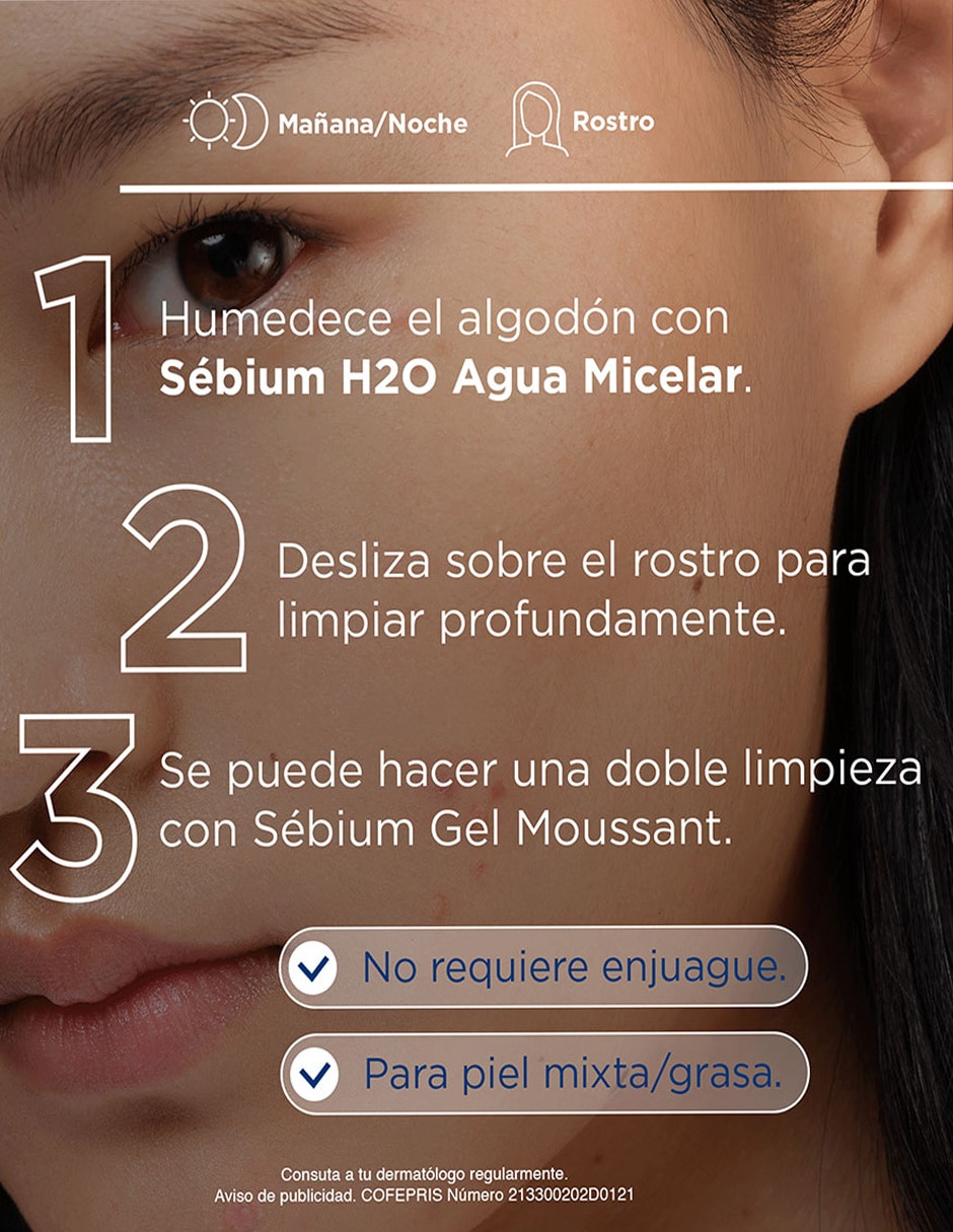 Aceite corporal facial Sebium h2o sébium "para" purificar 4